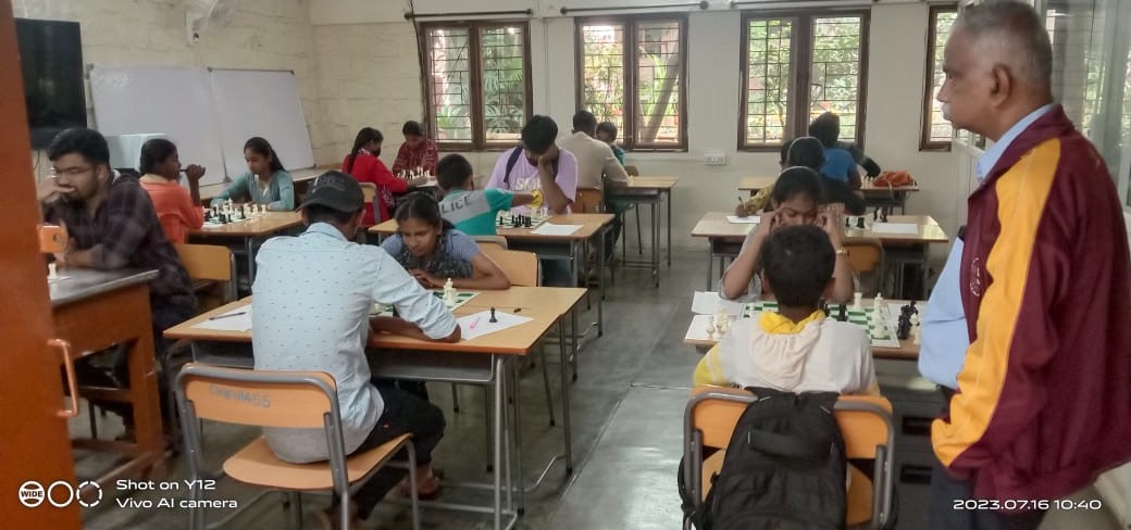 Chess training by BGSW volunteers for Hearing Impaired Students