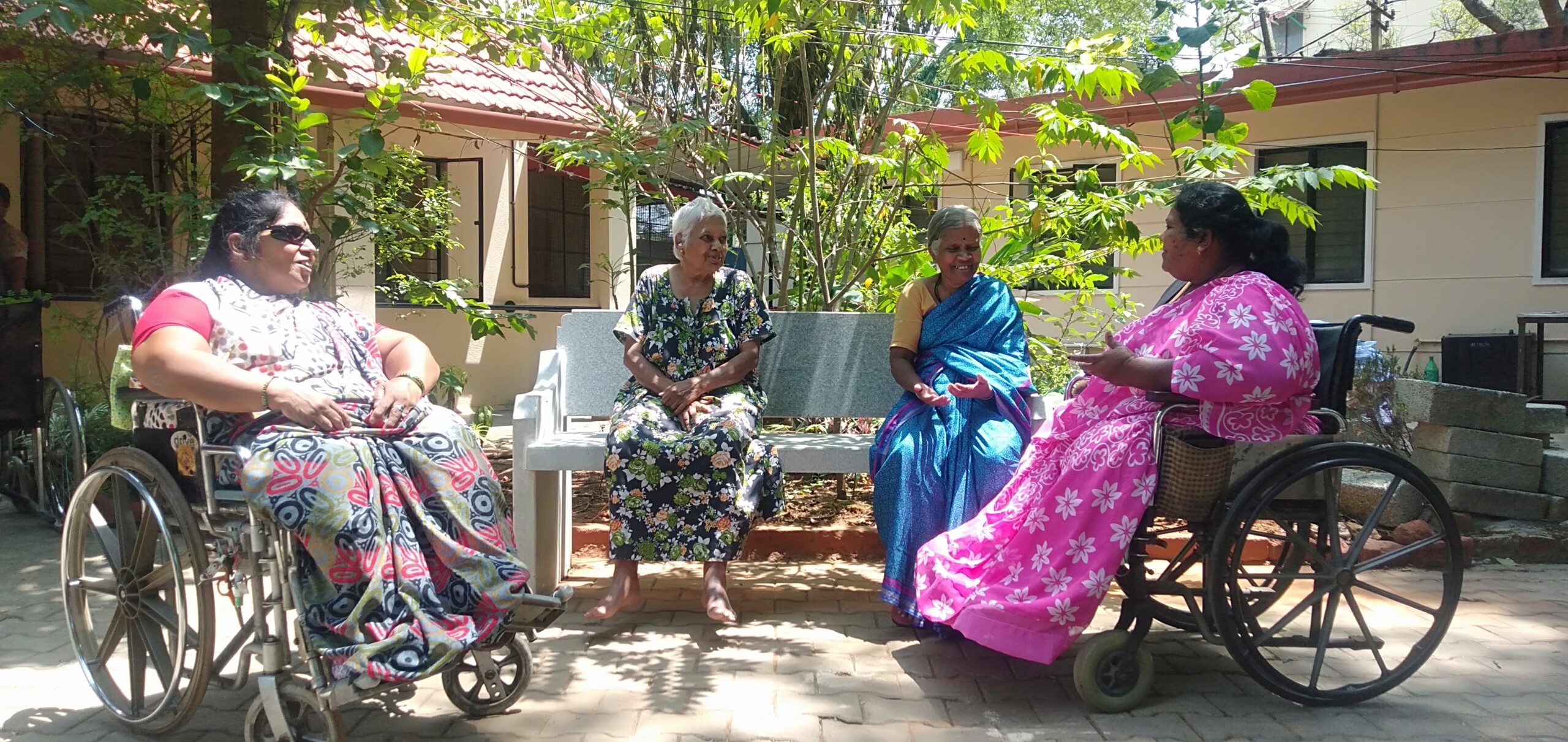 Garden Benches for Seniors at Whitefield Home