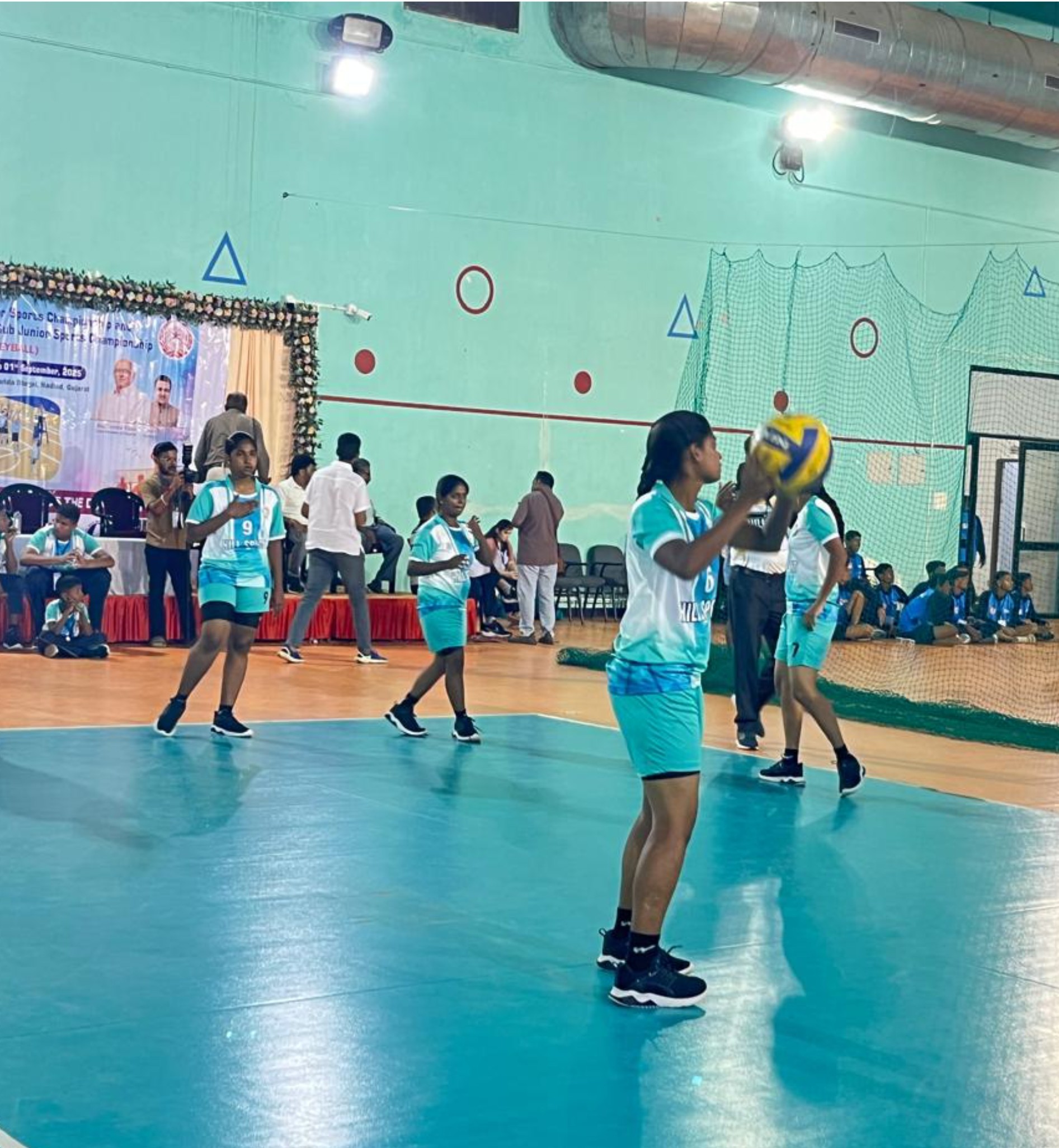 Seven Girls at 27th National Volleyball Championship